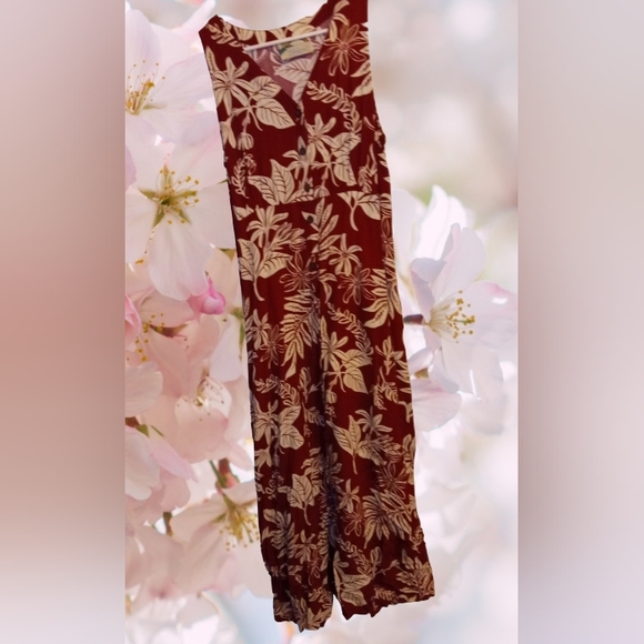 Flowing Paradise Found Mermaid Styled Maxi Dress-Vintage 55" Long - Picture 4 of 5